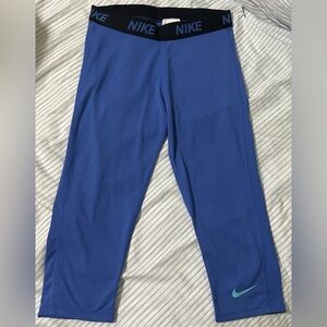 Blue crop Nike leggings